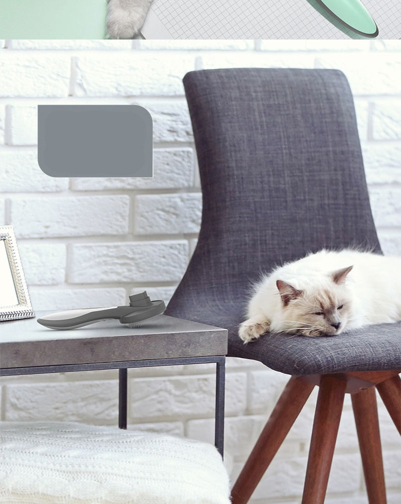 High-Tech Cat Massage Brush - Anti-Pull + Easy Clean