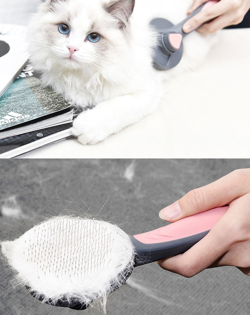 High-Tech Cat Massage Brush - Anti-Pull + Easy Clean
