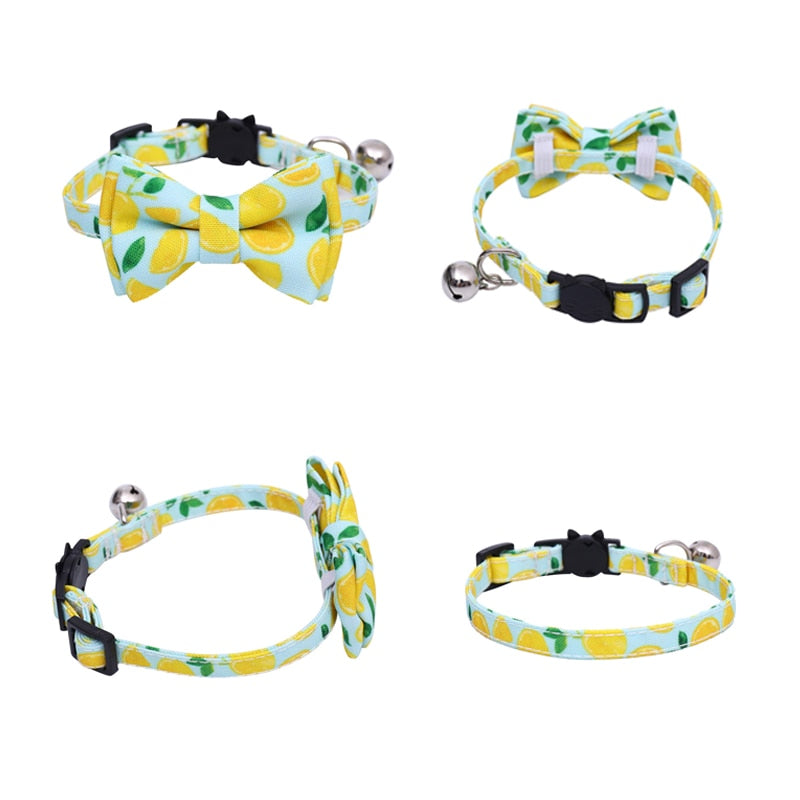 Fun Fruits Bow Tie Cat Collar