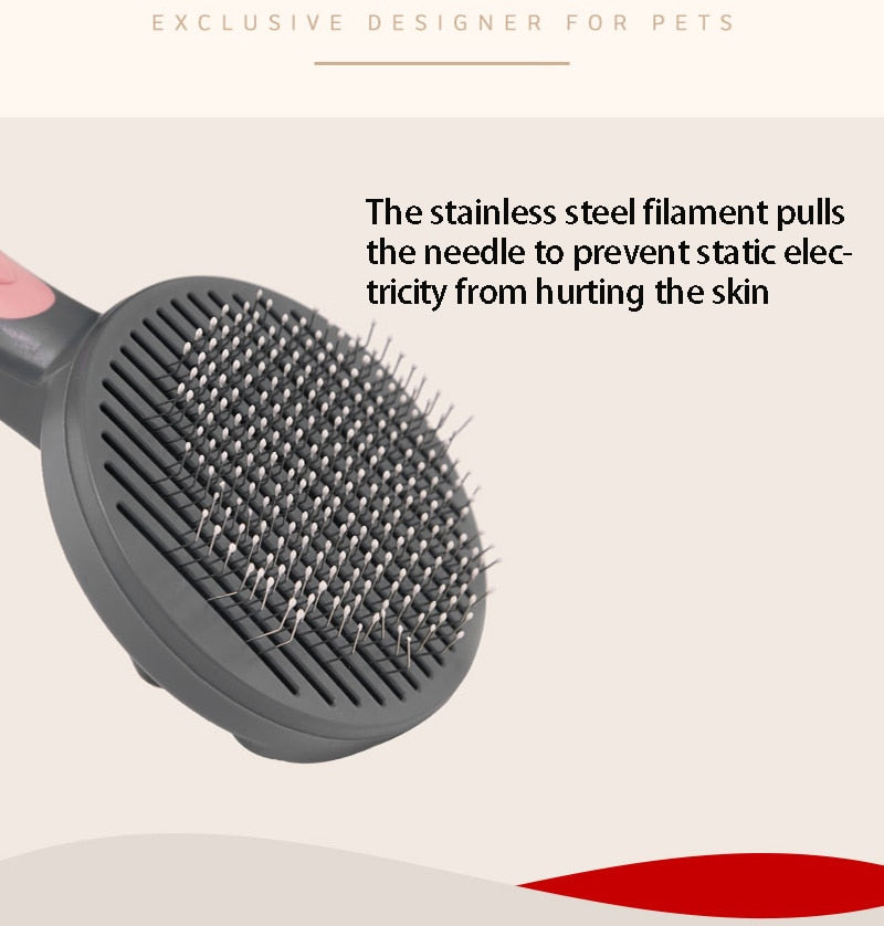 High-Tech Cat Massage Brush - Anti-Pull + Easy Clean